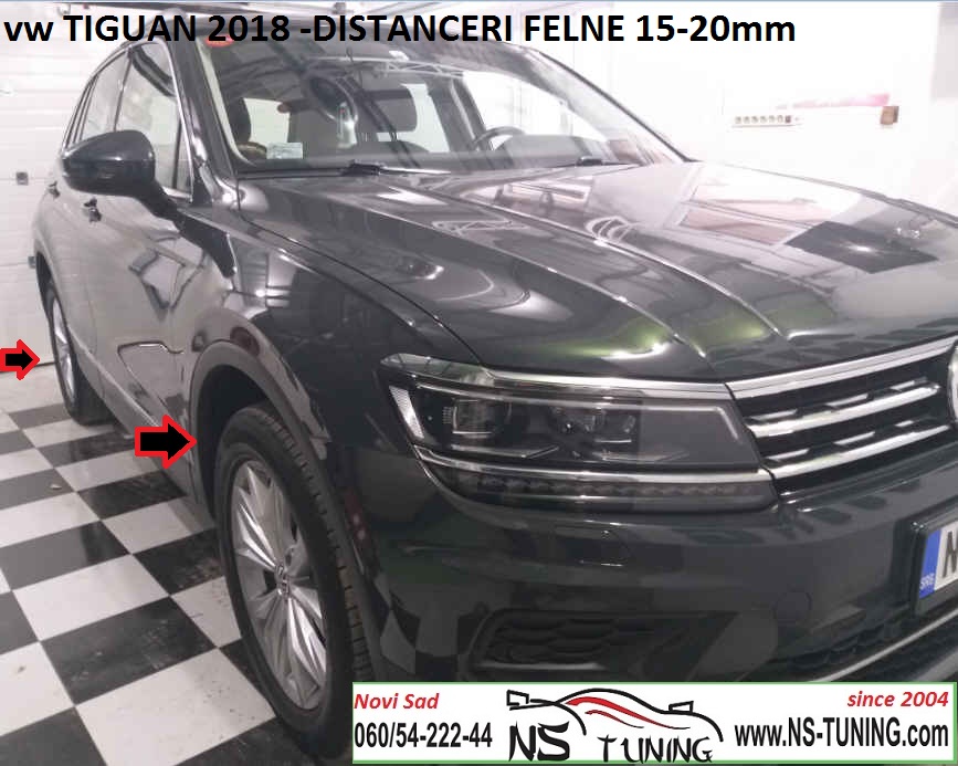 VW TIGUAN 2018 DISTANCERI felne 5x112 15mm 20mm ugradnja servis novi sad ns tuning